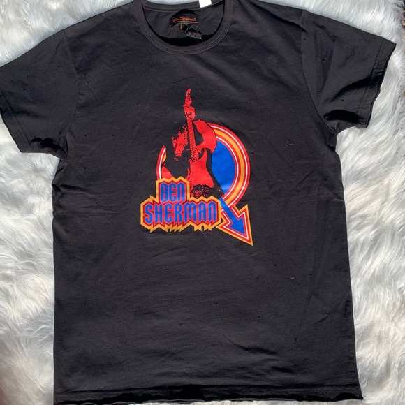 NEW Ben Sherman tee shirt black w/ rock & roll screen-printed logo NWT - Picture 11 of 16